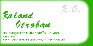 roland otroban business card